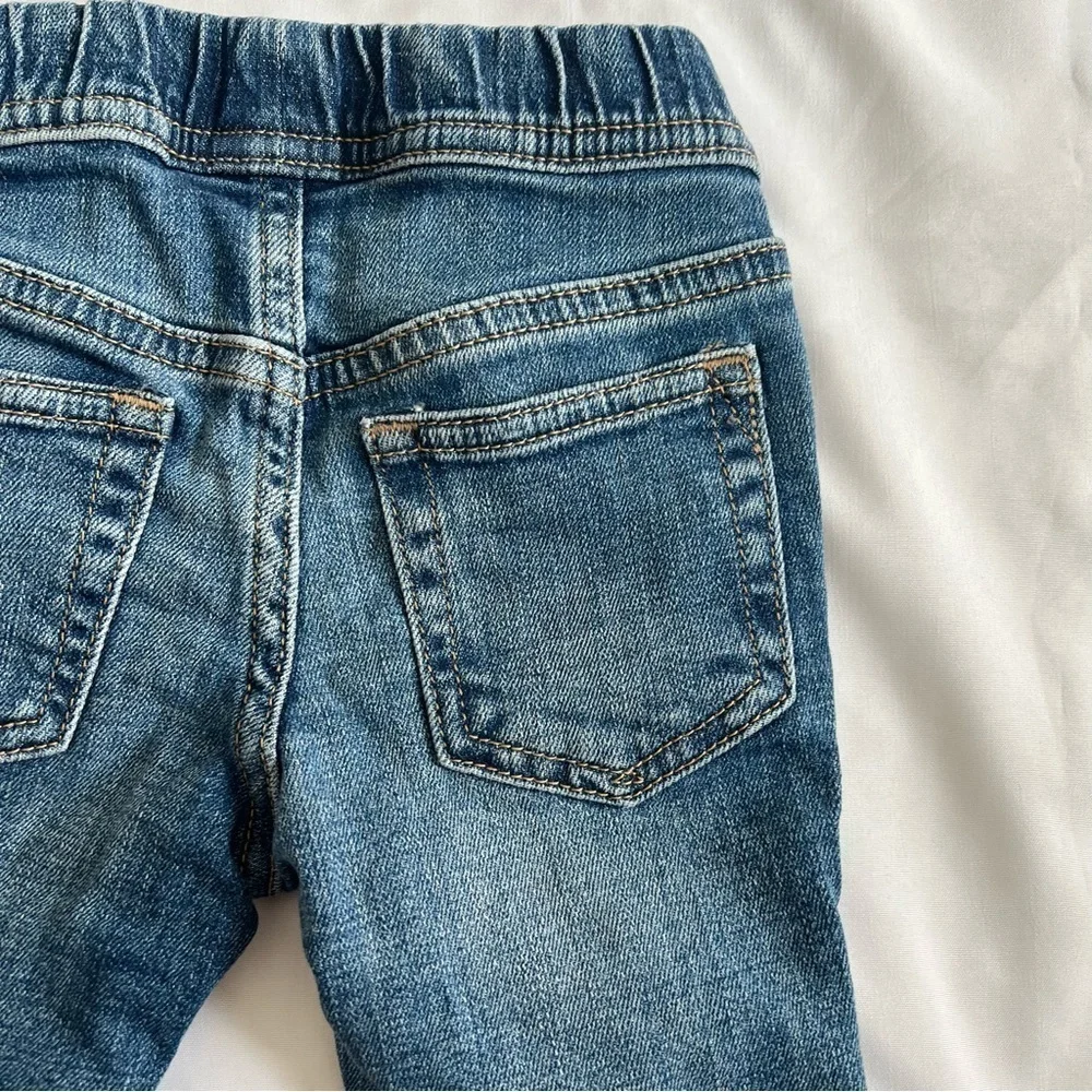 Baby Gap Distressed Denim Slim Fit Elastic Waist Jeans in Size 3-6 Months